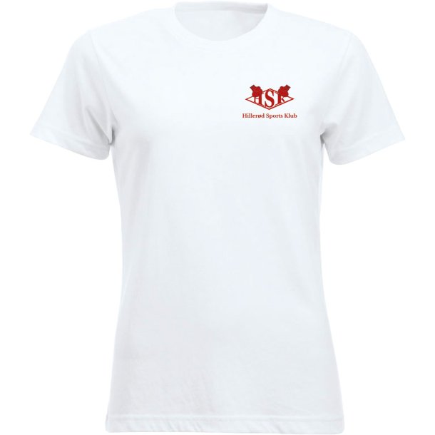 HSK t-shirt New Classic bomuld hvid m/rd - dame