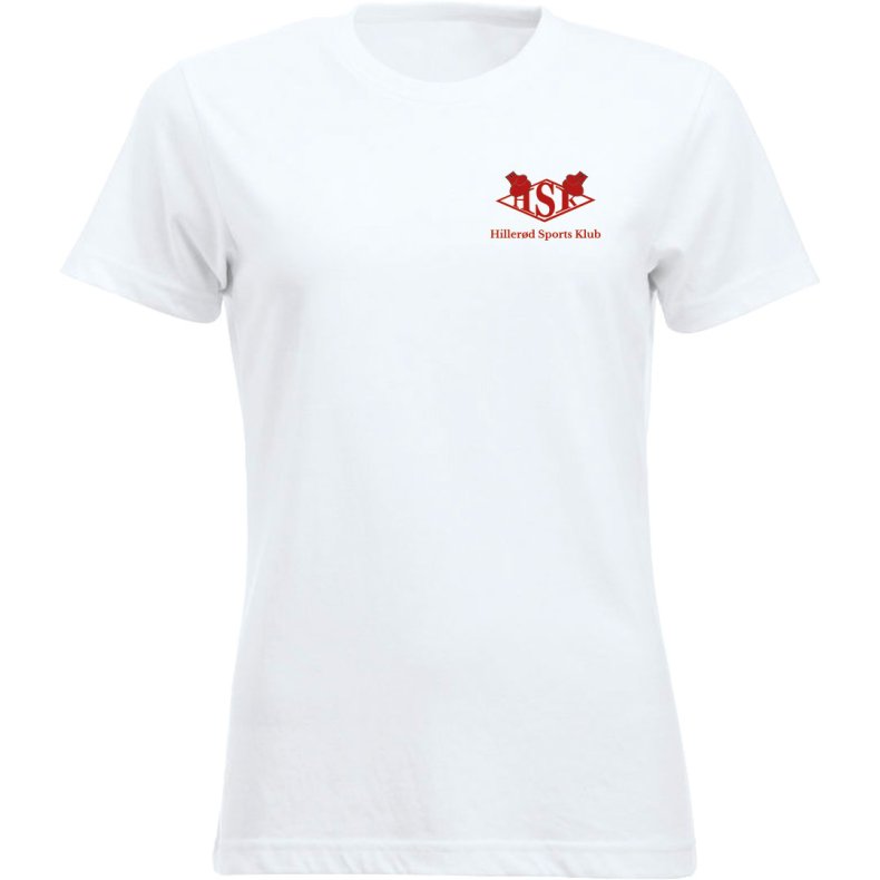 HSK t-shirt New Classic bomuld hvid m/r�d - dame