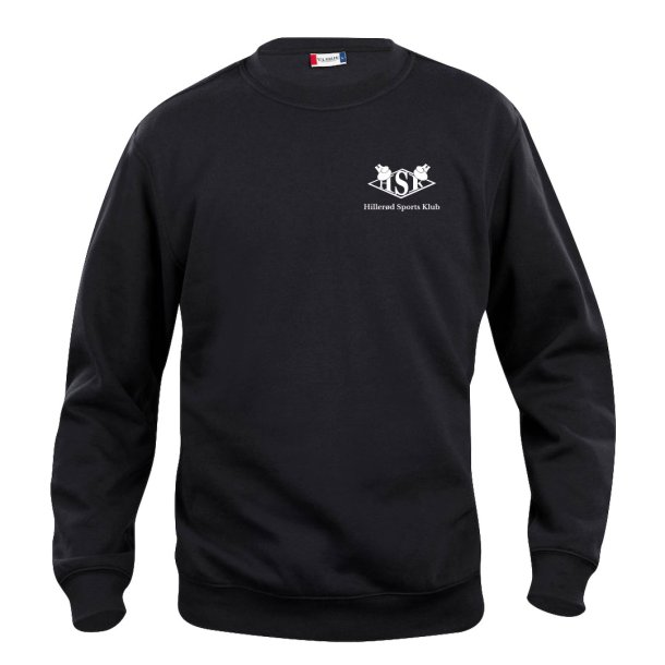 HSK sweatshirt Basic RN sort m/hvid - junior