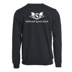 HSK sweatshirt Basic RN sort m/hvid - junior