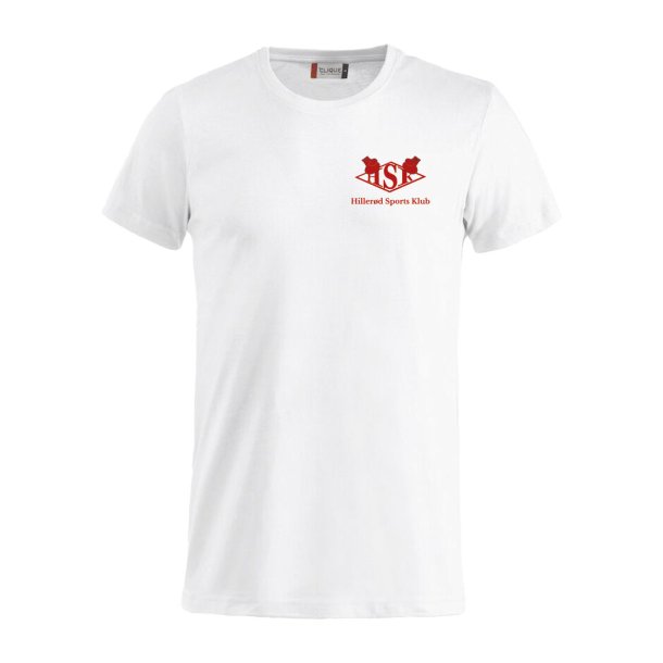 HSK t-shirt Basic bomuld hvid m/rd - junior