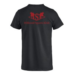 HSK t-shirt Basic bomuld sort m/rd - junior