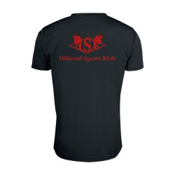 HSK t-shirt Basic Active dryfit sort m/r�d - junior
