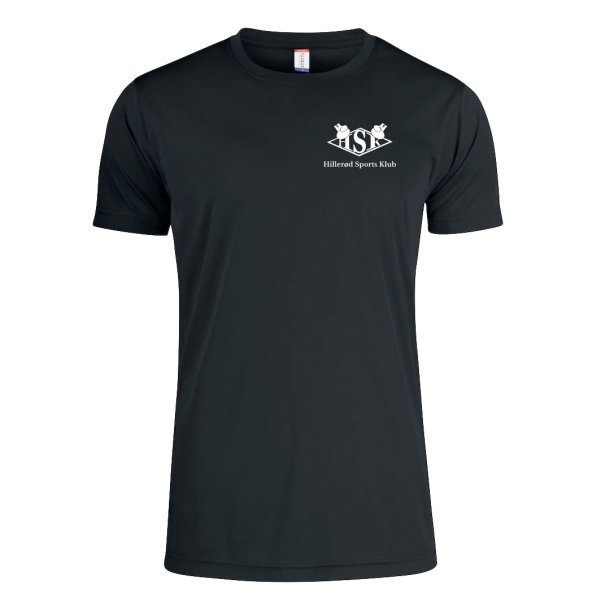 HSK t-shirt Basic Active dryfit sort m/hvid - junior