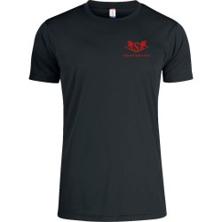 HSK t-shirt Basic Active dryfit sort m/r�d - herre