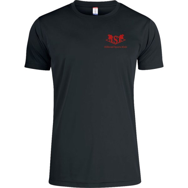 HSK t-shirt Basic Active dryfit sort m/r�d - herre