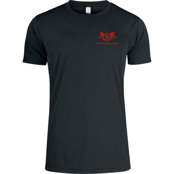 HSK t-shirt Basic Active dryfit sort m/rd - herre