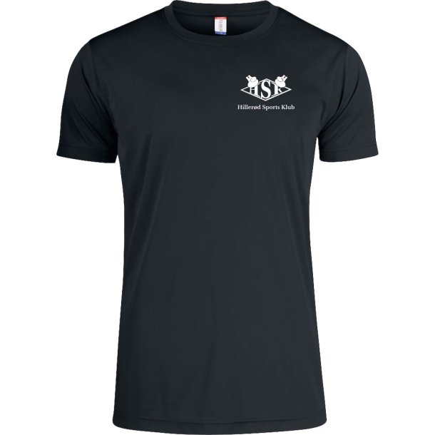 HSK t-shirt Basic Active dryfit sort m/hvid - herre