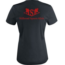 HSK t-shirt Basic Active dryfit sort m/r�d - dame