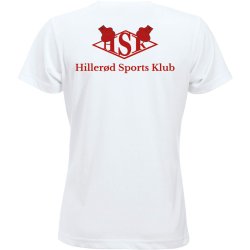HSK t-shirt New Classic bomuld hvid m/rd - dame