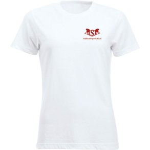 HSK t-shirt New Classic bomuld hvid m/rd - dame