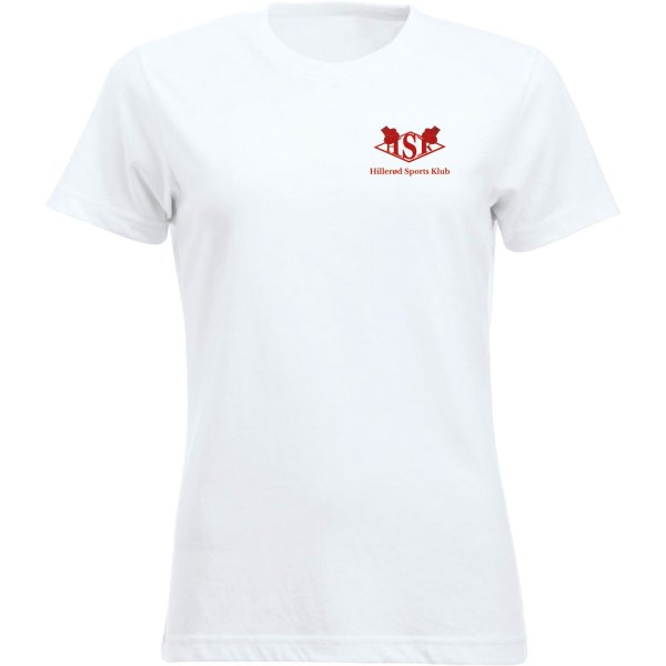 HSK t-shirt New Classic bomuld hvid m/r�d - dame