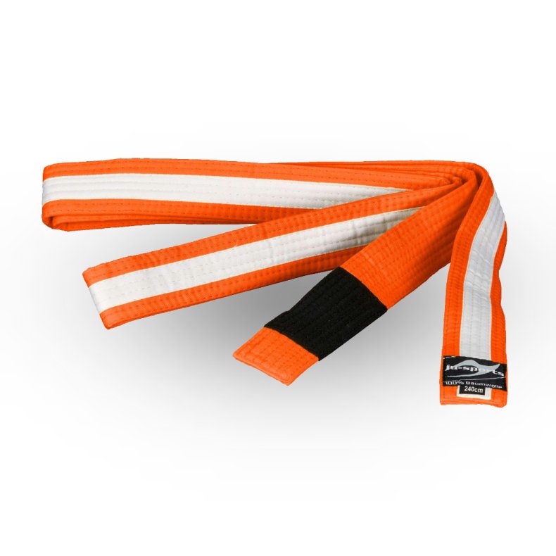 BJJ b�lte Junior - orange orange/hvid 260 cm