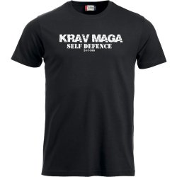 Krav Maga t-shirt m/hvidt tryk unisex - sort