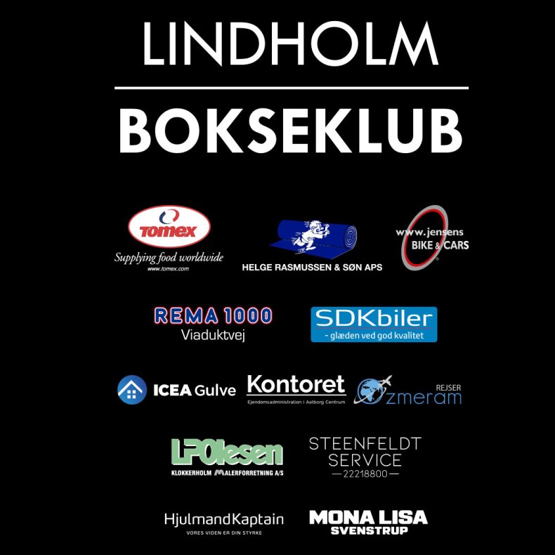 Lindholm Bokseklubs sponsortryk - s�t