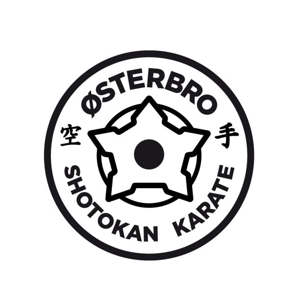 sterbro Shotokan brystlogo - sort