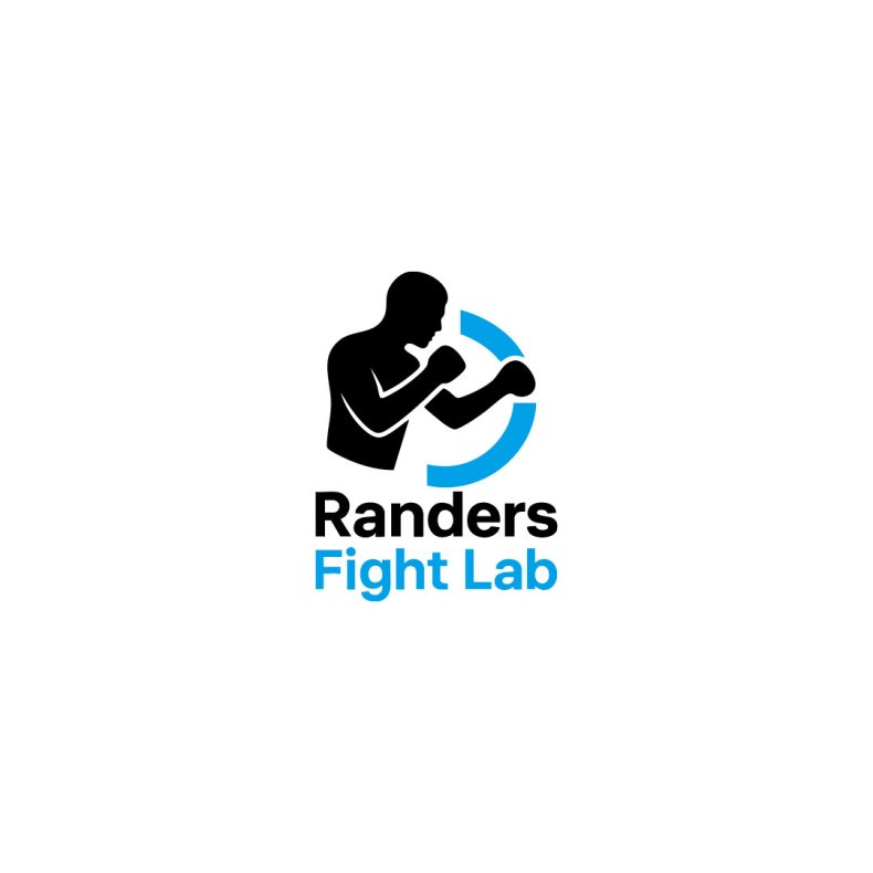 Randers Fight Lab logo - sort/bl�