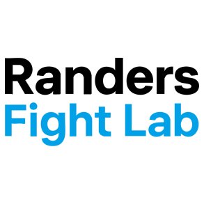 Randers Fight Lab ryglogo - sort/bl