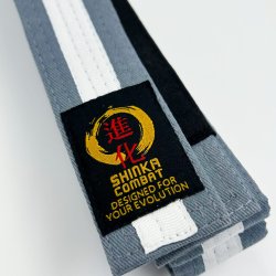 BJJ b�lte Junior - gr�/hvid
