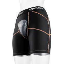 Compression shorts m/ skridtbeskytter - dame