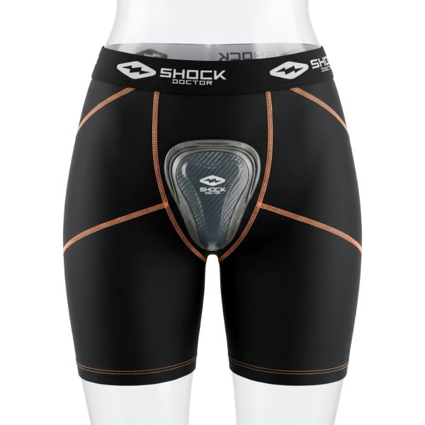 Compression shorts m/ skridtbeskytter - dame