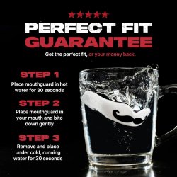 Tandbeskytter Extro-series Moustache - hvid/sort