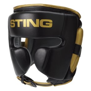 Boksehjelm Viper full-face - sort/guld