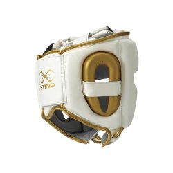 Boksehjelm Viper full-face - hvid/guld