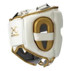 Boksehjelm Viper full-face - hvid/guld