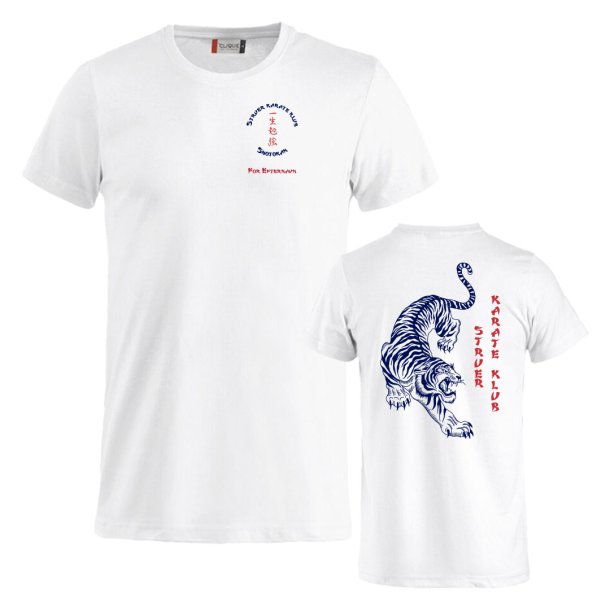 Struer Karate hvid t-shirt Basic m/tekstlogo - junior