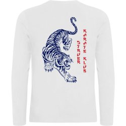 Struer Karate hvid t-shirt Premium Fashion LS - dame/herre