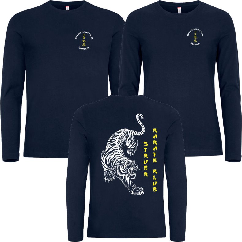 Struer Karate navy t-shirt Premium Fashion LS - dame/herre