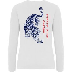 Struer Karate hvid t-shirt Premium Fashion LS - dame/herre