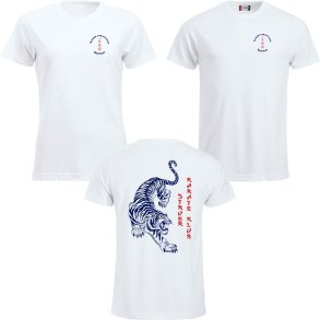 Struer Karate hvid t-shirt New Classic m/tekstlogo - dame/herre