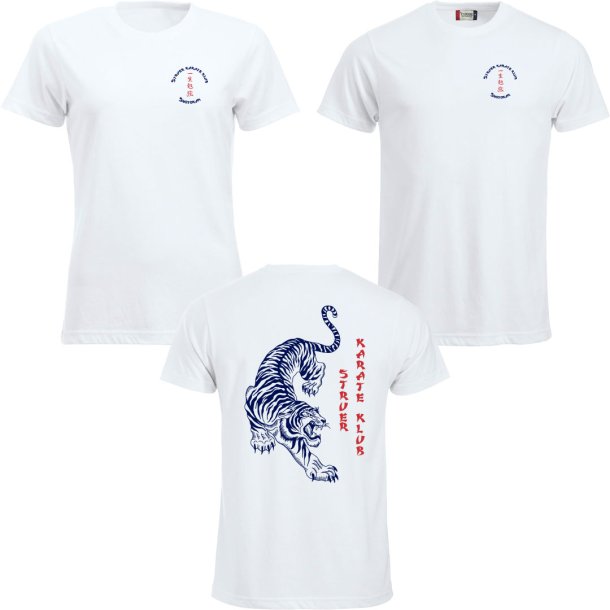 Struer Karate hvid t-shirt New Classic m/tekstlogo - dame/herre