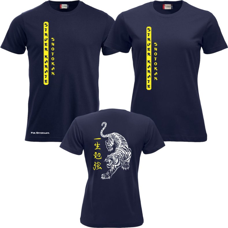 Struer Karate navy t-shirt New Classic m/tegnlogo - dame/herre