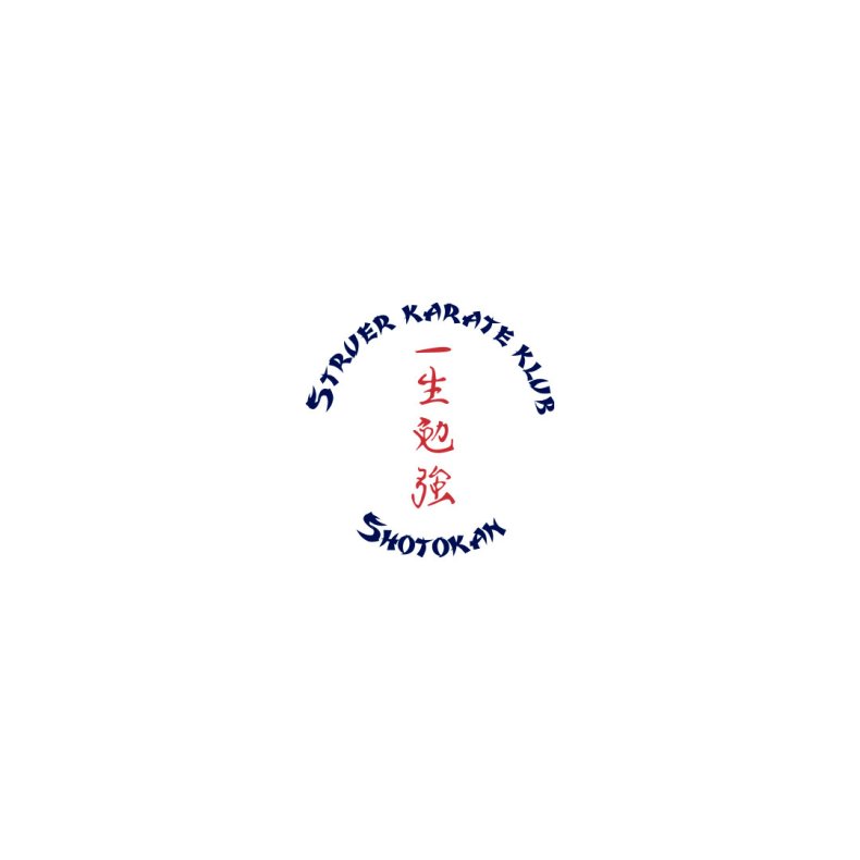 Struer Karate runde brystlogo - bl�/r�d
