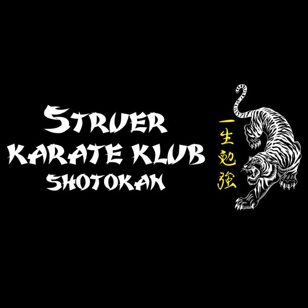 Struer Karate taskelogo large - hvid/gul