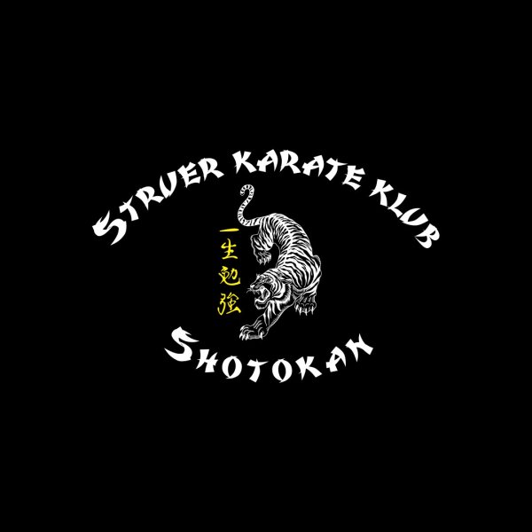 Struer Karate taskelogo small - hvid/gul