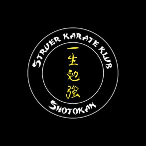Struer Karate taskelogo side - hvid/gul