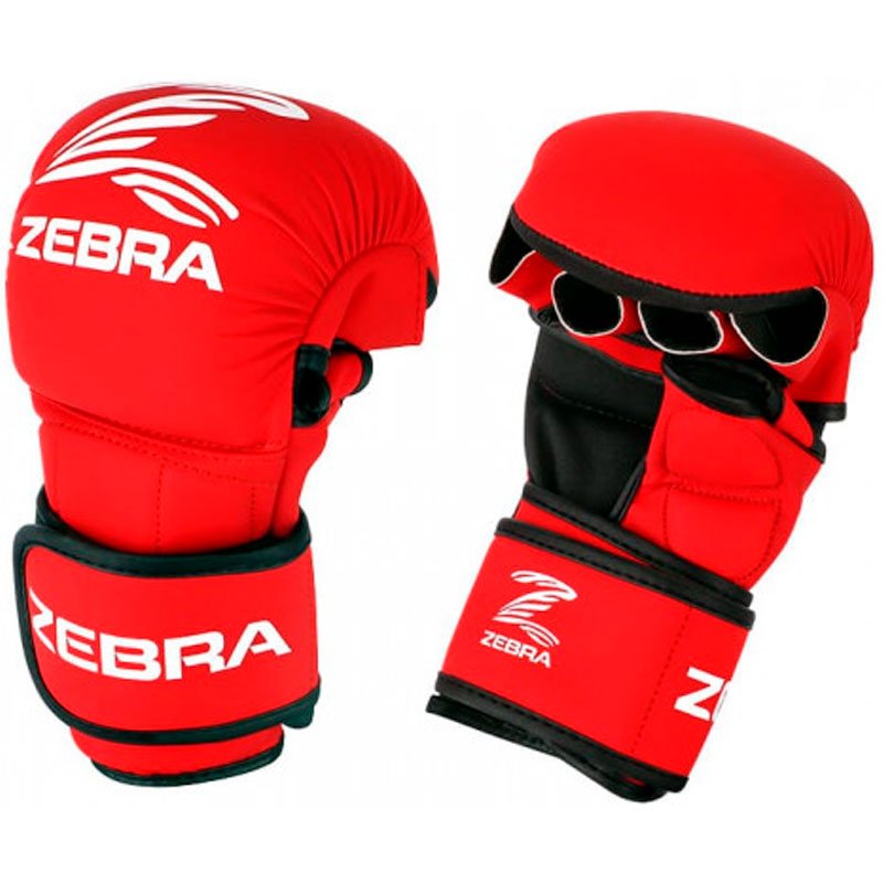 ZEBRA MMA handsker sparring - rød/hvid - MMA handsker - BUDOX /