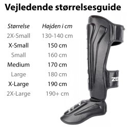 Thai ben- og vristbeskytter Pro - sort/hvid