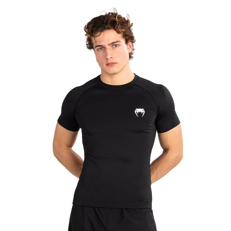 Rashguard Contender SS - sort/hvid