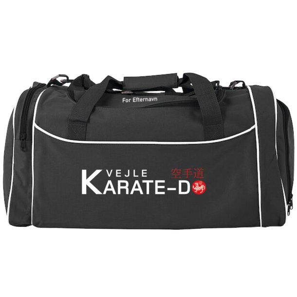 Vejle Karate sportstaske - sort/hvid