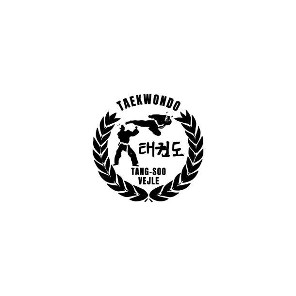 Vejle Taekwondo sort logo - small