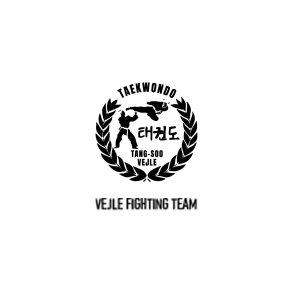 Vejle Taekwondo sort logo - small