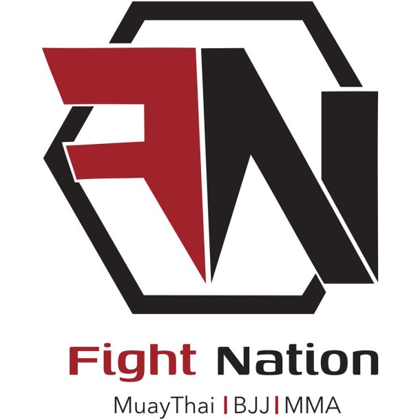 Fight Nation brystlogo - brodering