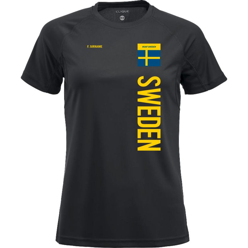 WUKF SWEDEN SUPPORT t-shirt Premium Active dame - sort