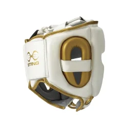 Boksehjelm Viper full-face - hvid/guld